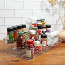 SIMPLEMADE 3-Tier Spice Rack Organizer - Versatile Storage Shelf for Kitchen, Bathroom, Bedroom & Office, Set of 2, Expandable Clear by CozyNest Decor