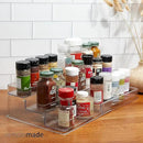 SIMPLEMADE 3-Tier Spice Rack Organizer - Versatile Storage Shelf for Kitchen, Bathroom, Bedroom & Office, Set of 1, Expandable Clear by CozyNest Decor