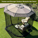 Mosquito Net for Umbrella 9.2 FT | Large Sizes & Fabric Designed for Outdoors | Insect House Screen Netting for Patio, Porch & Garden Terrace | Outside Canopy Bug & Fly Protection Enclosure by GreenHaven Gardens