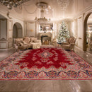 9'8" x 13'2" Vintage Kermaan Hand Knotted 250 KPSI 100% Wool Area Rug Cranberry