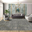 8'x10' Green Hand Knotted Transitional Oriental 100% Wool Oriental Area Rug