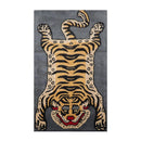 3x5 Gray, Gold Tiger Handmade 100% Wool Novelty/Animal Oriental Area Rug