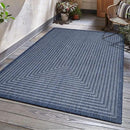 Adiva Rugs Outdoor Indoor Area Rug, Weather Resistant, Easy to Clean, Stain Resistant Floor Mat for Dining Room, Backyard, Deck, Patio (Navy Weiss, 2' x 3') by CozyNest Decor