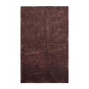 5' x 8' Tibetan Solid Hand Loomed Wool Oriental Area Rug Tone on Tone Chocolate