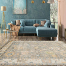 7' 3''x10' 3'' LoomBloom Muted Turkish Oushak Hand Knotted Wool Area Rug  Gray, Beige Color