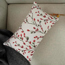 YOUR SMILE Classical Embroidery Jacquard Christmas Red Square Decorative Throw Pillow Case Cushion Cover,12x20 inch by CozyNest Decor