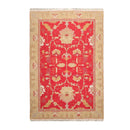 5'10''x8'10'' Hand Knotted Soumak 100% Wool Soumak Traditional Oriental Area Rug Chinese red, Gold Color