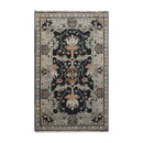 3'x5' Hand Knotted Turkish Oushak  100% Wool  Traditional  Oriental Area Rug Midnight Blue
,Gray Color