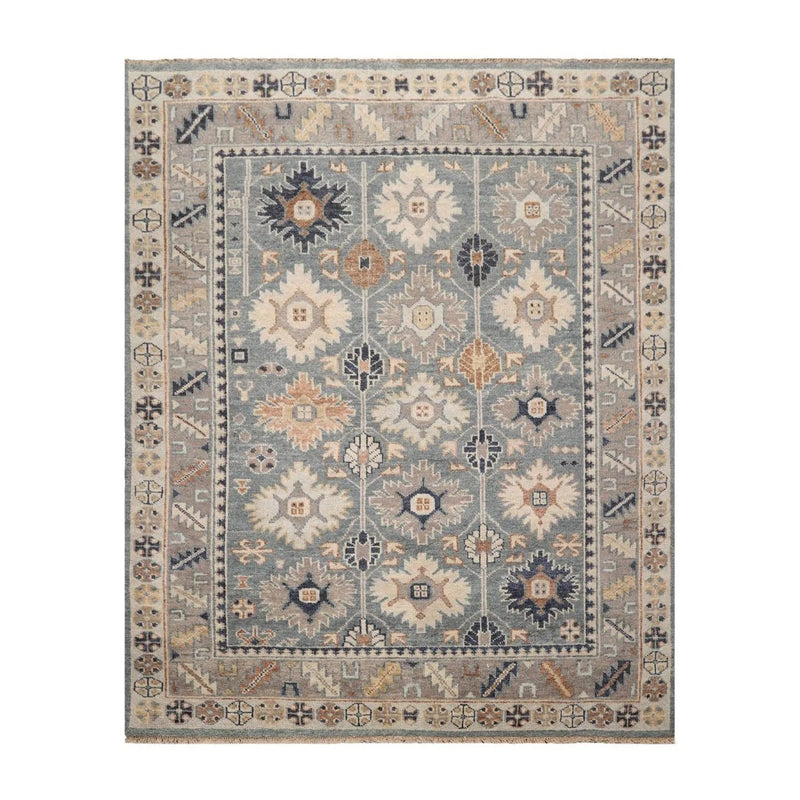 7' 11''x10' Hand Knotted Oushak 100% Wool Arts & Crafts Oriental Area Rug Slate, Taupe Color