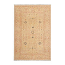 5' 3''x7' 10'' Hand Knotted Chobi Peshawar 100% Wool Traditional Oriental Area Rug Beige, Tan Color