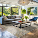 6x9 Gray Hand Knotted Traditional Wool Oriental Area Rug