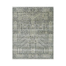 7' 11''x10' Tone On Tone Gray Hand Knotted LoomBloom Muted Turkish Oushak 100% Wool Transitional Oriental Area Rug
