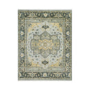 7'11''x10'4'' Gray, Moss Color Hand Knotted LoomBloom Muted Turkish Oushak  100% Wool Transitional Oriental Area Rug