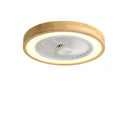 GobekUsa 20" Wood Ceiling Fan with APP Remote Control & LED Light, Modern Living Bedroom Design