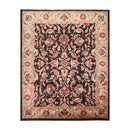 7'10''x9'11'' Hand Knotted 100% Wool Peshawar Traditional Oriental Area Rug Charcoal, Beige Color