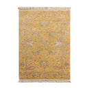 2' 8''x4' Hand Knotted 100% Wool Agra Traditional Oriental Area Rug Gold, Aqua Color