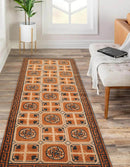 2'10''x10'4'' Hand Knotted Tibetan 100% Wool Greek Key Transitional Oriental Area Rug Beige, Brown Color Runner