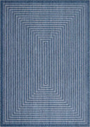 Adiva Rugs Outdoor Indoor Area Rug, Weather Resistant, Easy to Clean, Stain Resistant Floor Mat for Dining Room, Backyard, Deck, Patio (Navy Weiss, 2' x 3') by CozyNest Decor