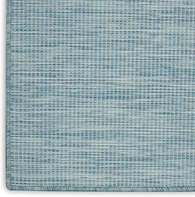 Nourison Home Positano 5' x 7' Aqua Fabric Modern Area Rug (5' x 7'), photo 8 of 10
