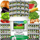 100 Seed Packets, 50 Varieties: Ultimate Seed Vault for Home Food Security & Abundant Gardens by B&KM Farms by GreenHaven Gardens