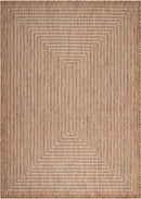 Adiva Rugs Outdoor Indoor Area Rug, Weather Resistant, Easy to Clean, Stain Resistant Floor Mat for Dining Room, Backyard, Deck, Patio (Wooden, 2'6" x 7') by CozyNest Decor