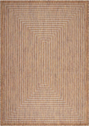 Adiva Rugs Outdoor Indoor Area Rug, Weather Resistant, Easy to Clean, Stain Resistant Floor Mat for Dining Room, Backyard, Deck, Patio (Wooden, 10' x 14') by CozyNest Decor