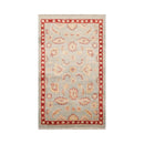 2'10''x4'10'' Blue, Rust Hand Knotted 100% Wool Chobi Peshawar Traditional Oriental Area Rug