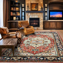 6x9 LoomBloom Ivory, Red Hand Knotted 100% Wool Turkish Oushak Arts & Crafts Oriental Area Rug