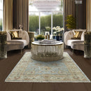 4x6 LoomBloom Aqua Hand Knotted 100% Wool Turkish Oushak Traditional Oriental Area Rug