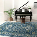 6x9 LoomBloom Blue, Ivory Hand Knotted 100% Wool Turkish Oushak Traditional Oriental Area Rug
