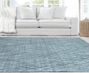 4x6 Blue LoomBloom Hand Knotted Modern & Contemporary Textured Tibetan 100% Wool Oriental Area Rug