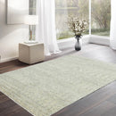 5x7 Gray, Beige Hand Knotted Abstract Tibetan 100% Wool Modern & Contemporary Oriental Area Rug