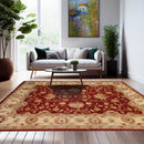 6x9 Rust, Ivory  Hand Knotted Persian 100% Wool Chobi Peshawar Traditional Oriental Area Rug