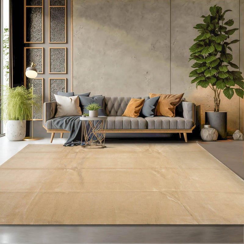 8x10 Beige Hand Knotted Tibetan Wool and Silk Tibetan Traditional Oriental Area Rug