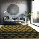 6x9 Green Hand Knotted Tibetan 100% Wool Damask Traditional Oriental Area Rug