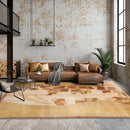 6x9 Beige Hand Knotted Tibetan Wool and Silk Michaelin Kohlberg Modern & Contemporary Oriental Area Rug