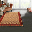 3x5 Gold, Brown Hand Knotted Tibetan 100% Wool Michaelian & Kohlberg Transitional Oriental Area Rug
