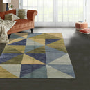 3x5 Blue, Green Hand Knotted Tibetan 100% Wool Michaelian & Kohlberg Traditional Oriental Area Rug