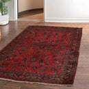 4x6 Red Vintage Saroukk Hand Knotted Traditional Wool Area Rug