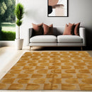 5x7 Gold Hand Knotted Tibetan 100% Wool Modern & Contemporary Oriental Area Rug