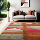 6x9 Gray Hand Knotted Tibetan Art Deco  Geometric Wool Oriental Area Rug