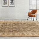 4x6 Moss Hand Knotted Agra Traditional Floral Wool Oriental Area Rug