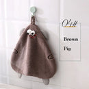 GobekUsa Cartoon Animal Hand Towel: Soft & Absorbent Kitchen Cloth for Children