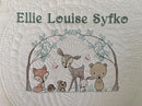 Personalized Baby Blanket Quilt | Monogrammed Blankets for Boys and Girls | Embroidered Baby Gifts | (Woodland Animals) by TinyTreasures Baby Boutique