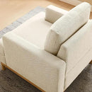 Oversized Accent Chair for Living Room, Modern Upholstered Reading Armchair for Bedroom, Comfy Chair for Apartment, Single Sofa for Small Space with Rubberwood Base by CozyNest Decor