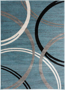 Rugshop Modern Wavy Circles Design Area Rug 10' x 14' Blue by TinyTreasures Baby Boutique