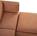 CHITA Oversized Modular Sectional Convertible Fabric Sofa Set, FSC Certified Extra Large Sectional Deep Seat Couch for Living Room,112 inch Width, 3 Seat Modern Modular Sofa, Terracotta by CozyNest Decor