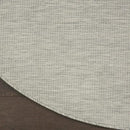 Nourison Home Positano 8' x Round Light Gray Fabric Modern Area Rug (8' Round) by GreenHaven Gardens