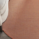 Nourison Positano Indoor/Outdoor Terracotta 8' x Round Area Rug, Easy Cleaning, Non Shedding, Bed Room, Living Room, Dining Room, Backyard, Deck, Patio (8 Round) by CozyNest Decor