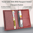 2 Passport Holder - Travel Essentials, RFID Blocking Wallet Credit Card Organiser, Plain Accessories Slim Cover For Men & Women by TinyTreasures Baby Boutique